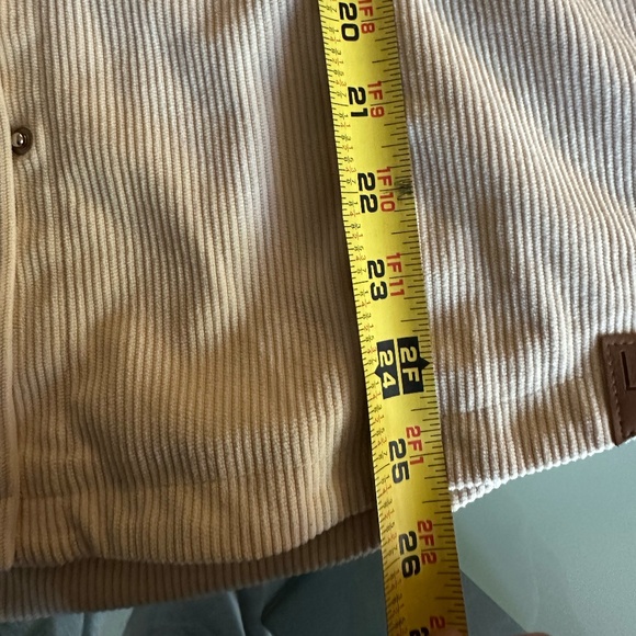 Soft Corduroy Shirt Jacket with Hood by LB Collection ~ Small - Picture 7 of 7
